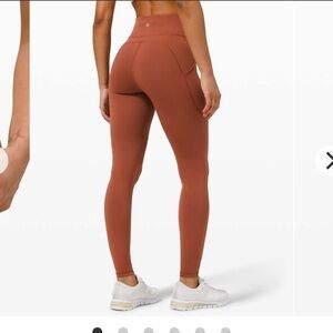 Lululemon Invigorate High-Rise Tight 28" Dark Terracotta size 2